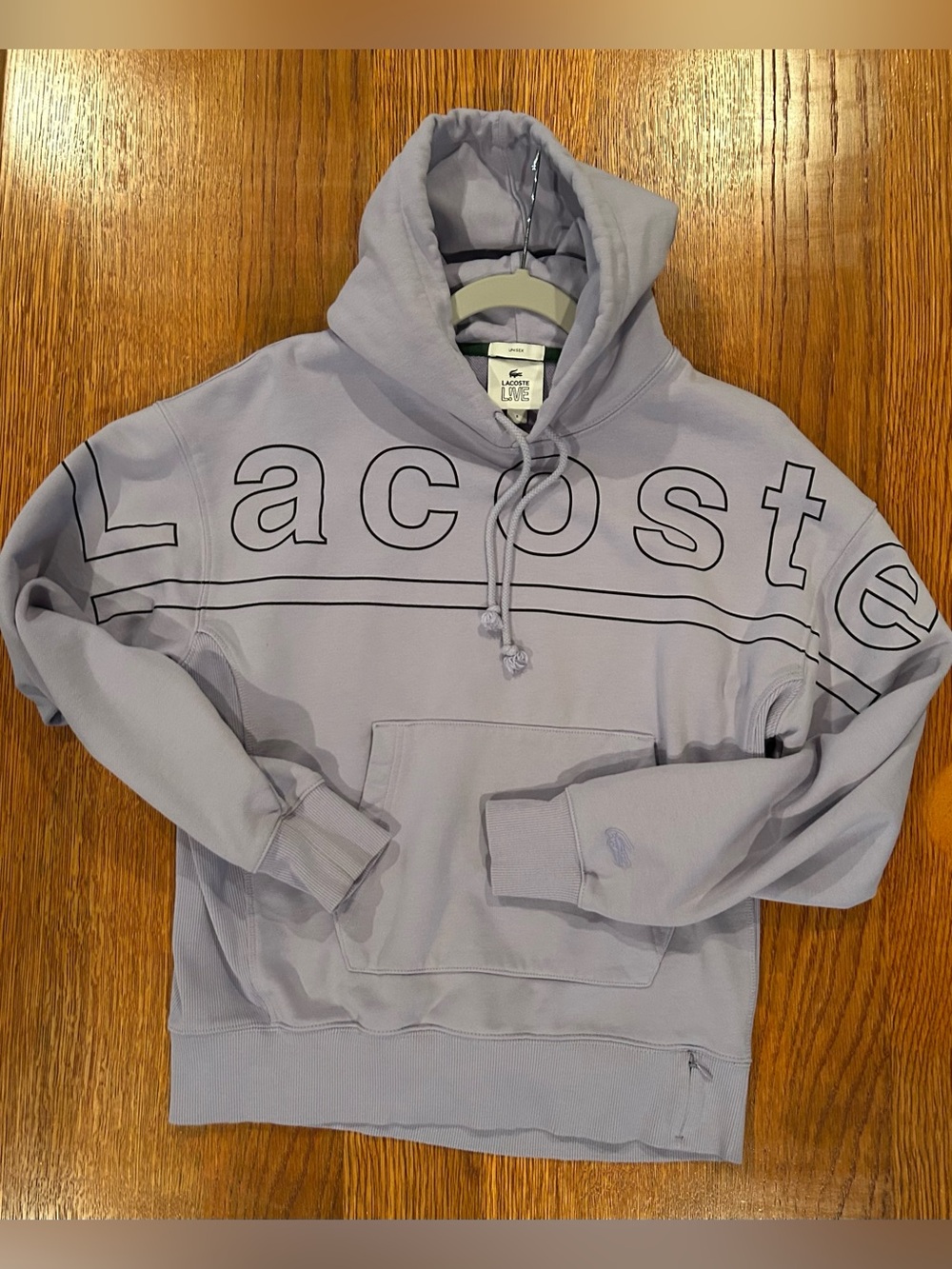 Lacoste LIVE Loose Fit Cotton Fleece Hoodie - Size S
